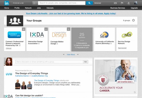linkedin your groups