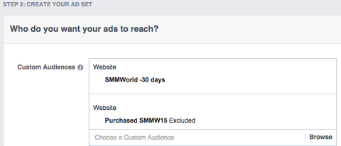 SMMW15 facebook ad set