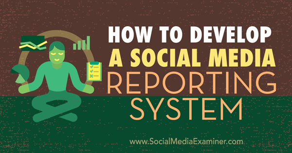 develop your reporting system