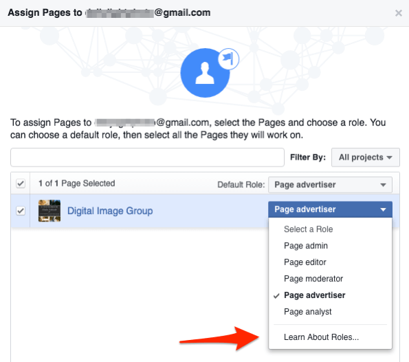 facebook assign page