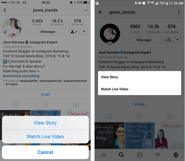 instagram profile visitors can choose which option to view in your stories if you have both - how to post on instagram without notifying followers