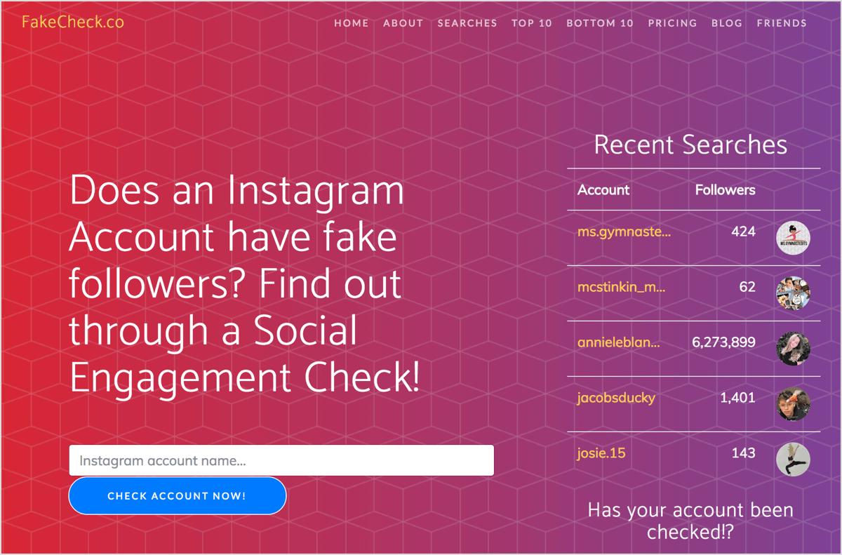 check for fake instagram followers with fakecheck co - real followers instagram check