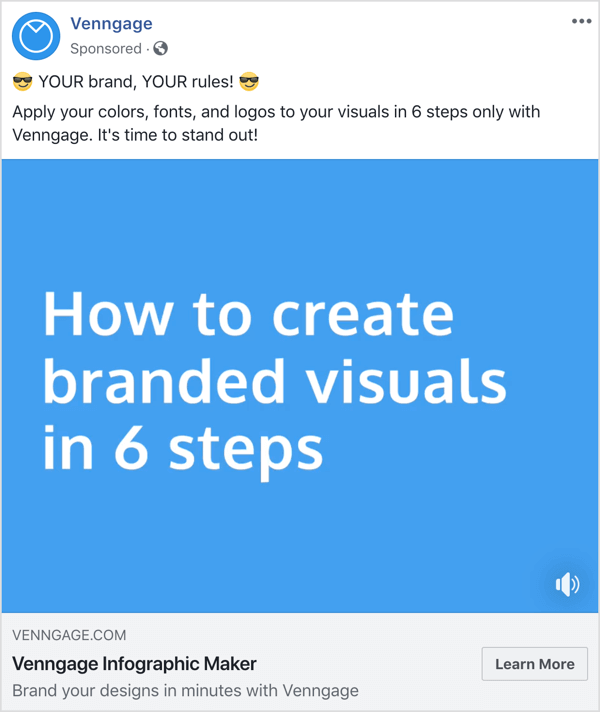 example of top of the funnel social media ad