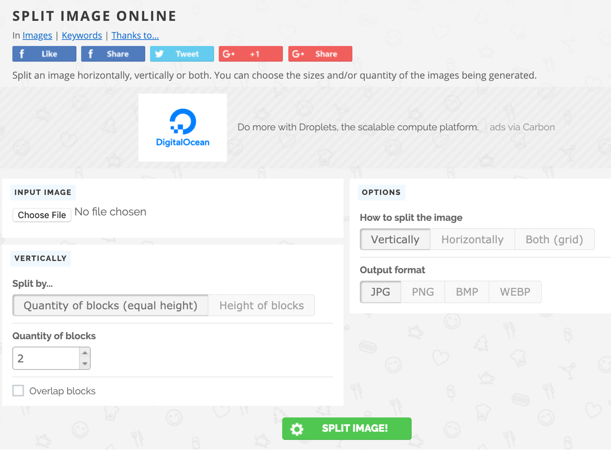 use pine tools split image to divide your image for posting to your instagram feed - 9 free instagram analytics tools to try in 2018