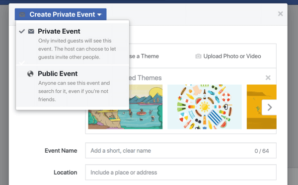Facebook events give your business a way to include fans, followers, and customers in a webinar, a product launch, a grand opening, or other celebrations.