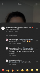 instagram reels comment section