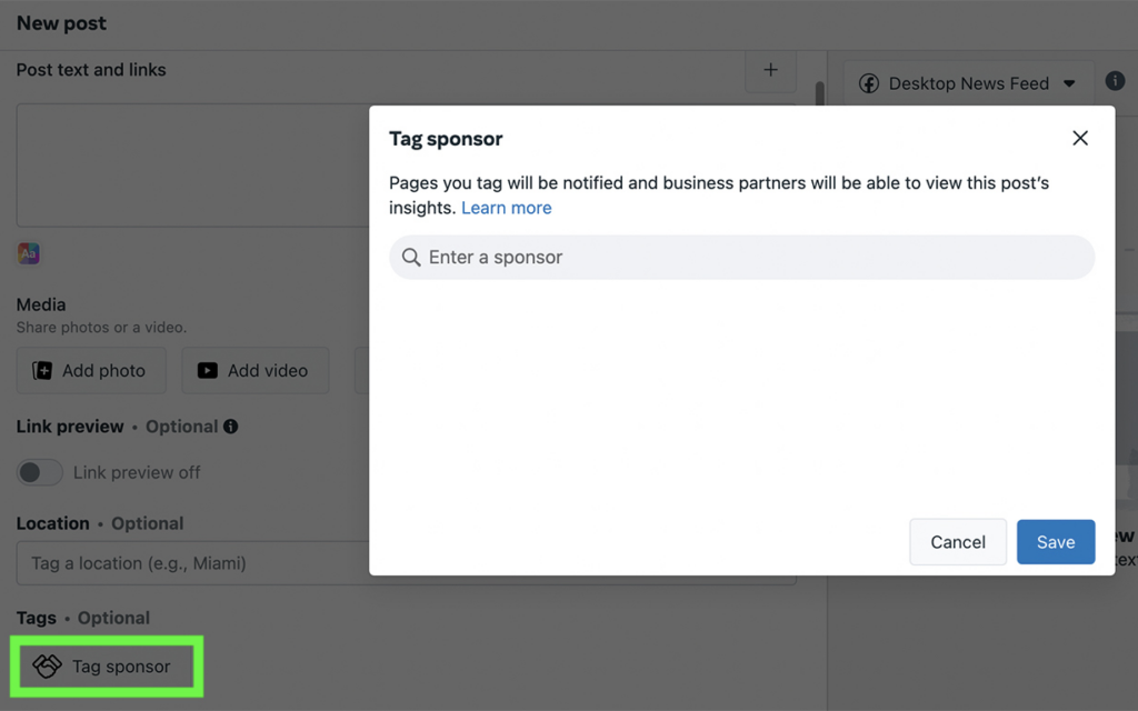 how to get your facebook page sponsored