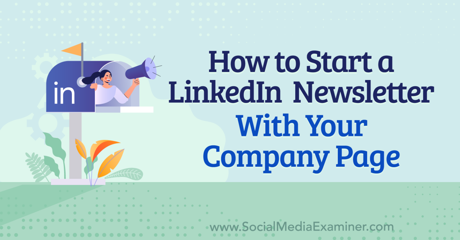 How To Start A LinkedIn Newsletter With Your Company Page : Social ...