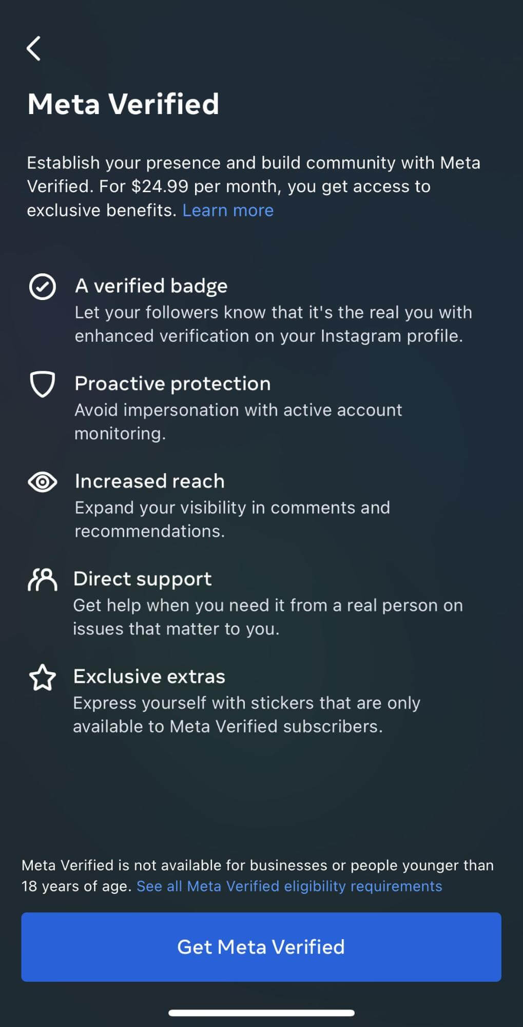 Meta Verified will require separate Facebook & Instagram subscriptions,  will keep verifying 'notable' users